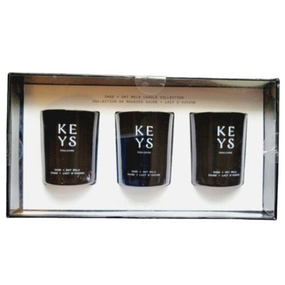Keys Soulcare Sage and Oat Milk Candle Collection Set Of 3 Votives - Picture 1 of 2